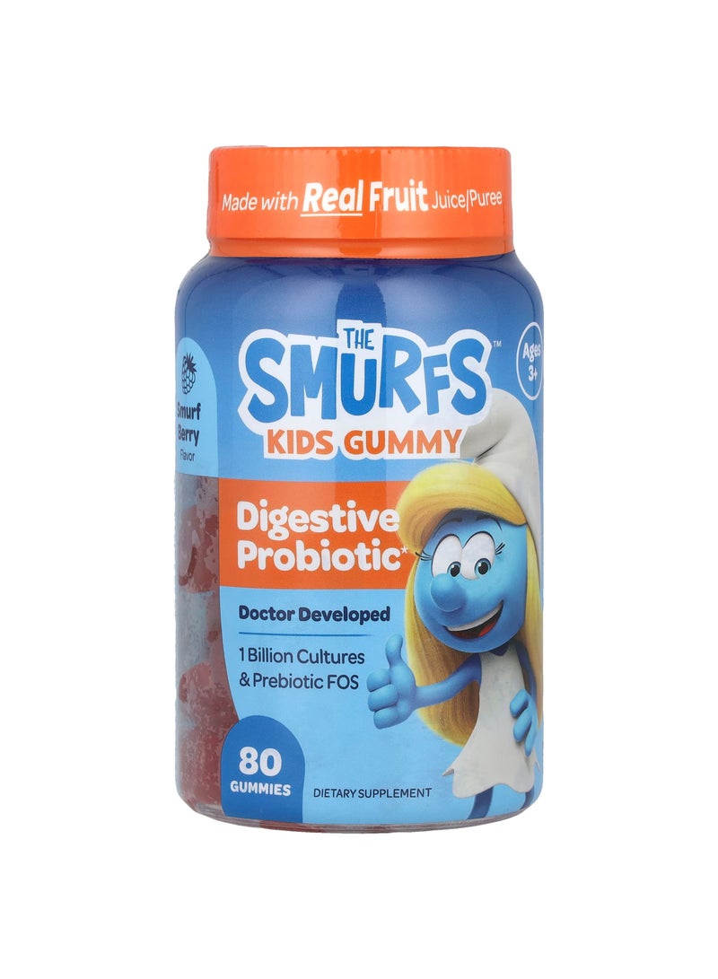 Kids Gummy, Digestive Probiotic, Ages 3+, Smurf Berry , 80 Gummies